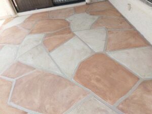 concrete flagstone finish