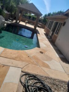 Multi colored cool deck application 1